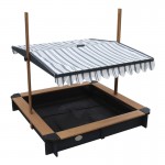 Spatiu de joaca cu nisip Lily Sandpit - Lada cu nisip din lemn pentru gradina- cu copertina Antracit Negru UV 50+ Spatiu de joaca cu nisip Lily Sandpit - Lada cu nisip din lemn pentru gradina- cu copertina Antracit Negru UV 50+